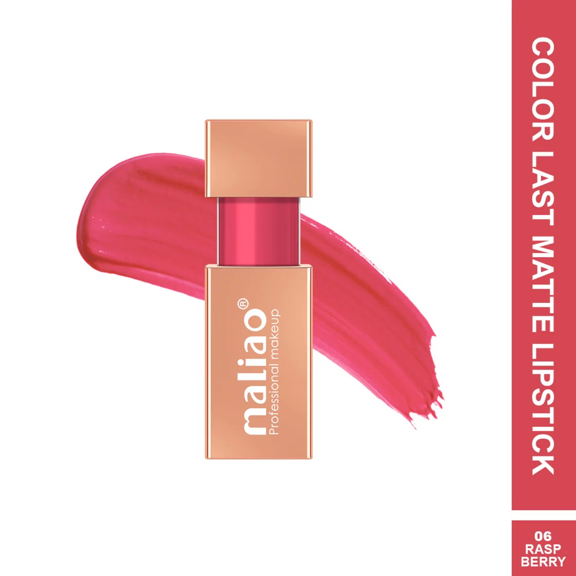 Maliao Color Last Matte Lipstick - Long-Lasting - RASP BERRY