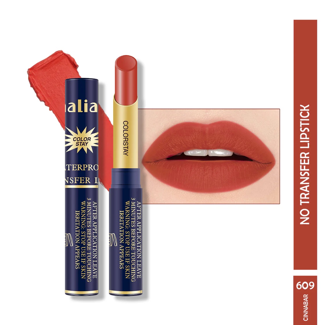 Maliao Colorstay Waterproof No-Transfer Lipstick - CINNABAR