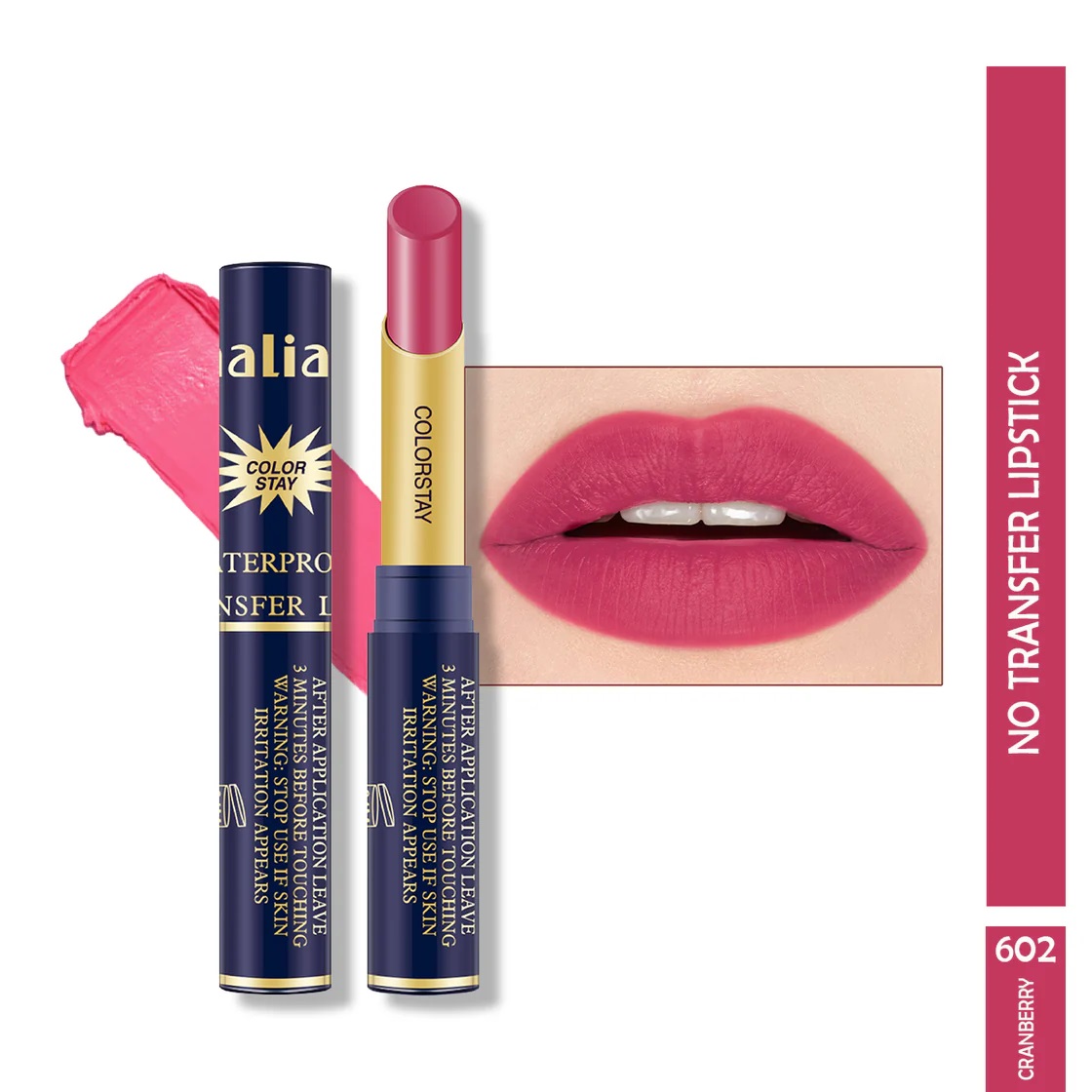 Maliao Colorstay Waterproof No-Transfer Lipstick - CRANBERRY