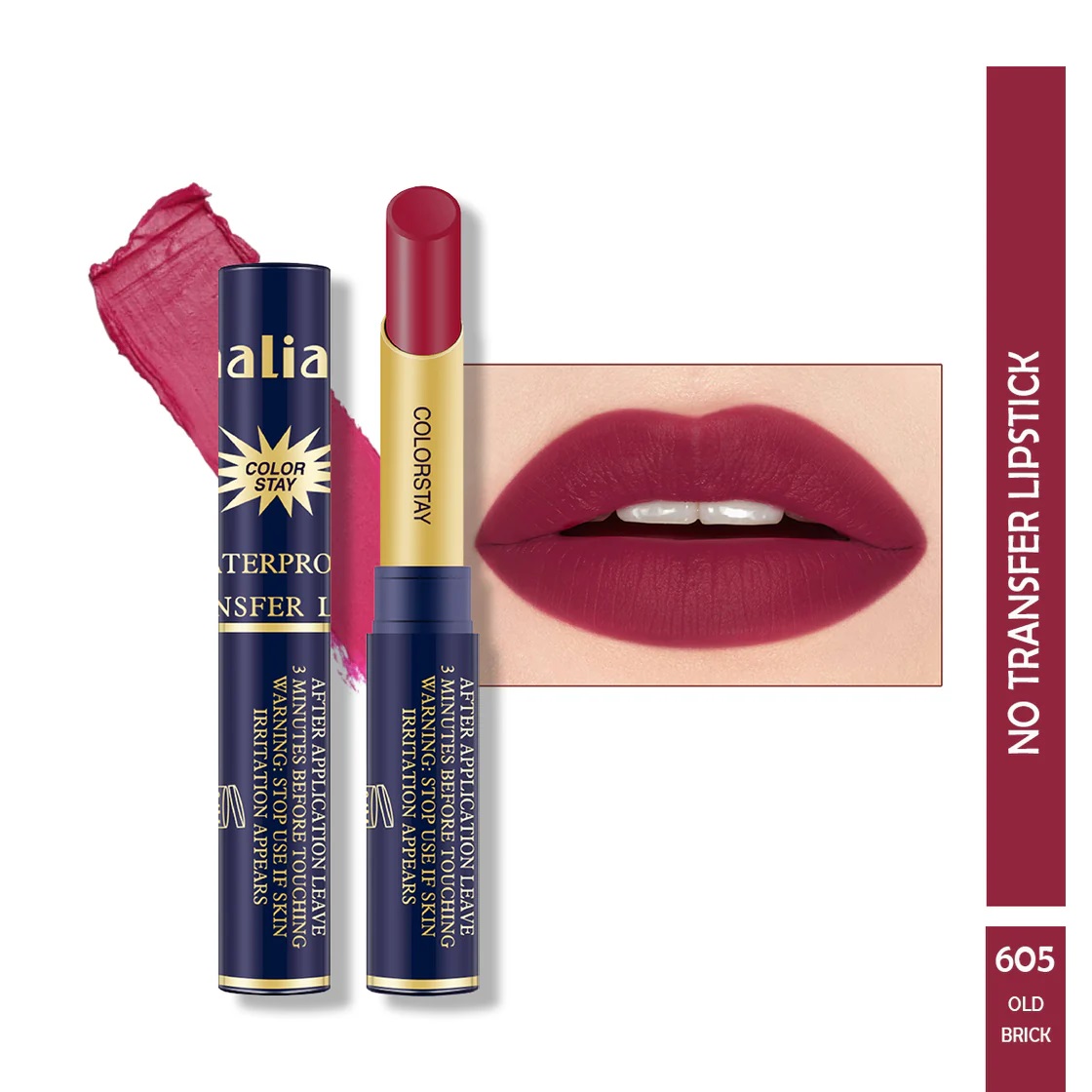 Maliao Colorstay Waterproof No-Transfer Lipstick - OLD BRICK