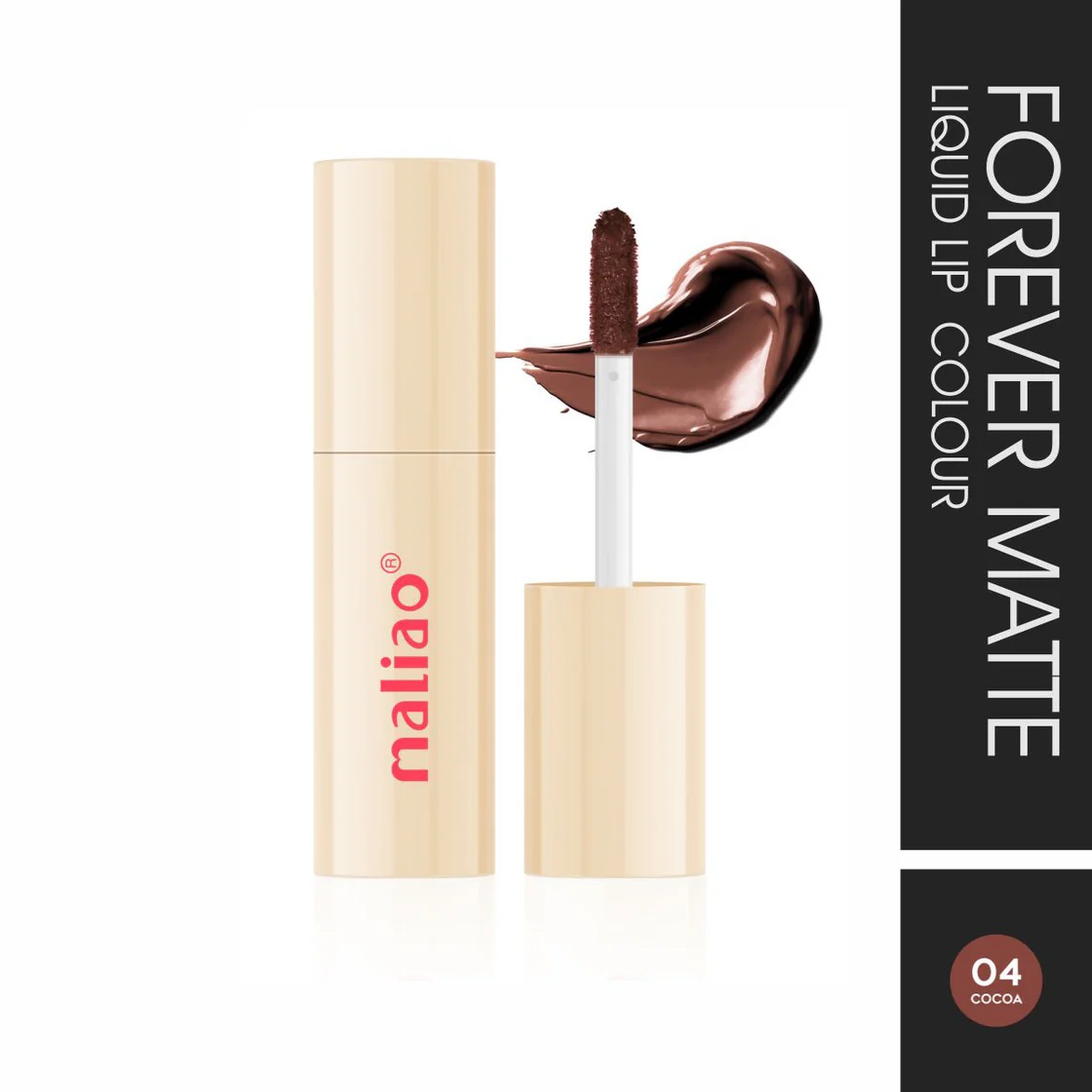 Maliao Forever Matte Liquid Lip Colour - 04 COCOA