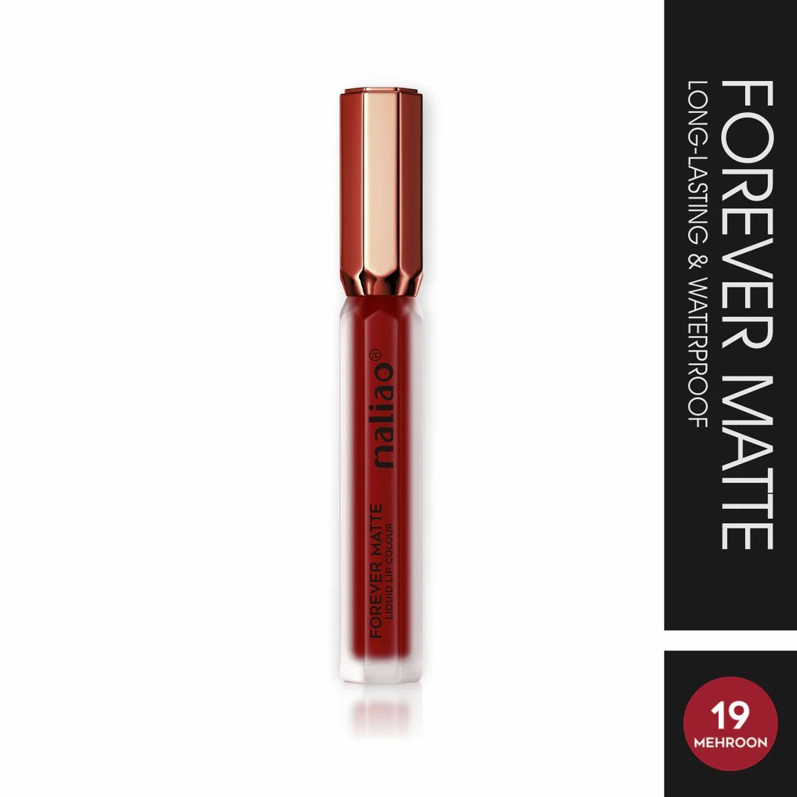 Maliao Forever Matte Liquid Lipstick - 19 MEHROON