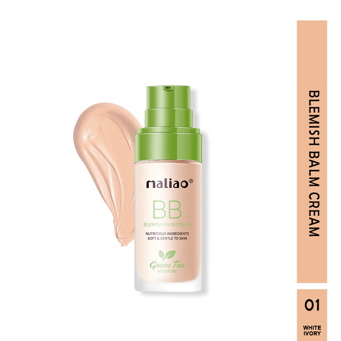 Maliao Green Tea BB Blemish Balm Cream - White Ivory