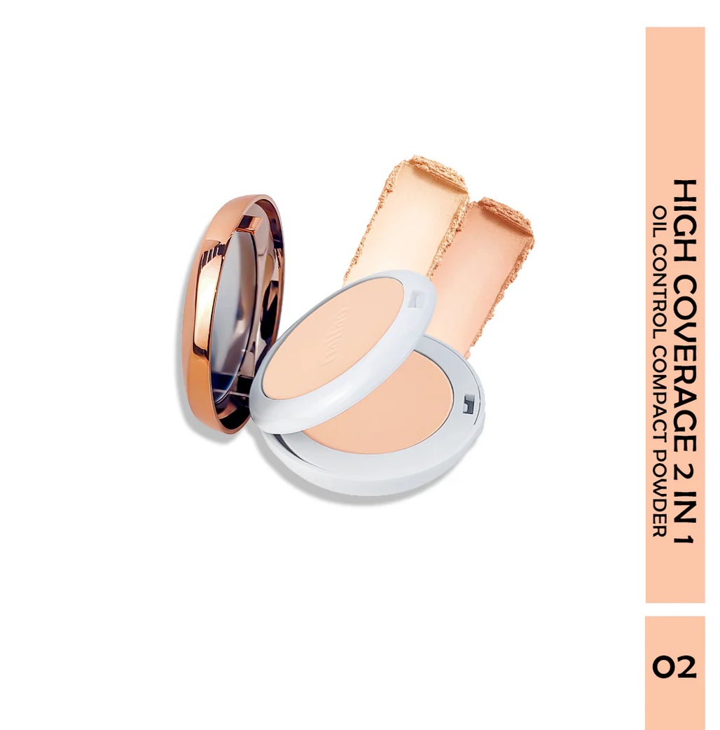 Maliao High Coverage 2-in-1 Oil-Control Compact Powder - COMPACT 02