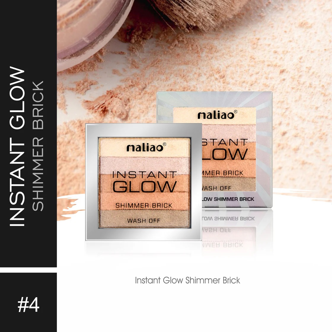 Maliao Instant Glow Shimmer Brick Wash-Off Powder - 04