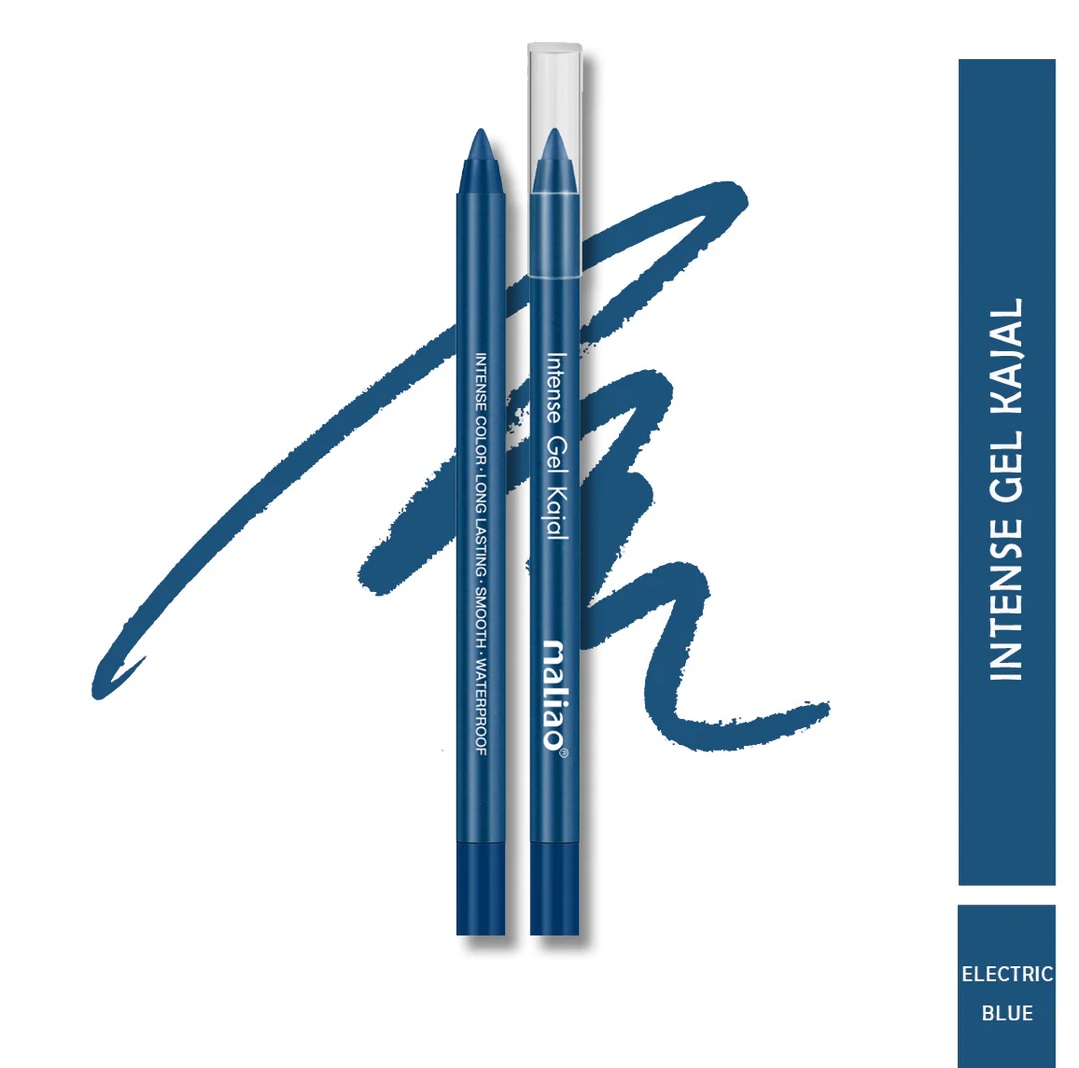 Maliao Intense Gel Kajal - Long Lasting, Smooth, Waterproof Eye Liner - Electric Blue 141