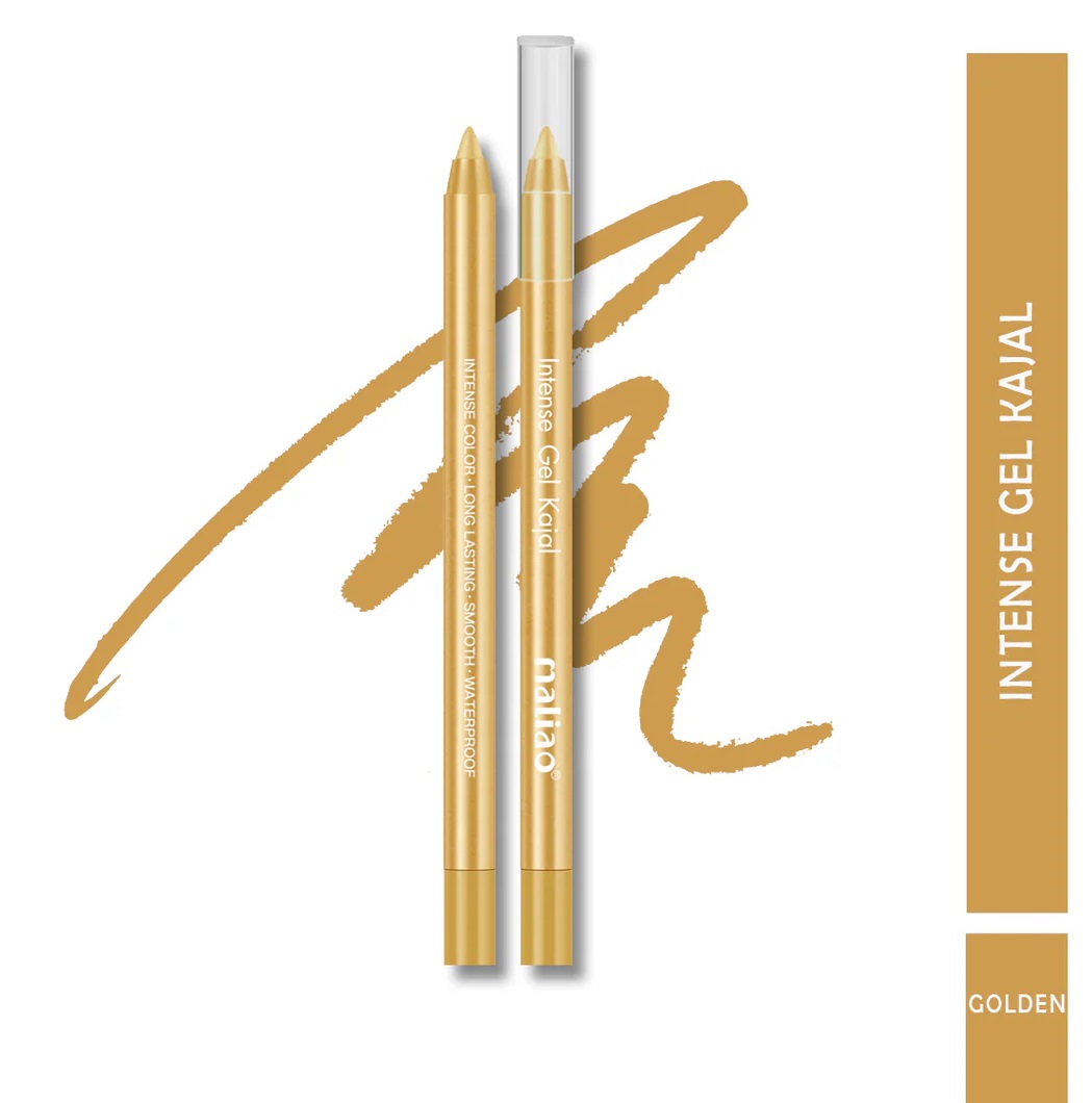 Maliao Intense Gel Kajal - Long Lasting, Smooth, Waterproof Eye Liner - Golden 141