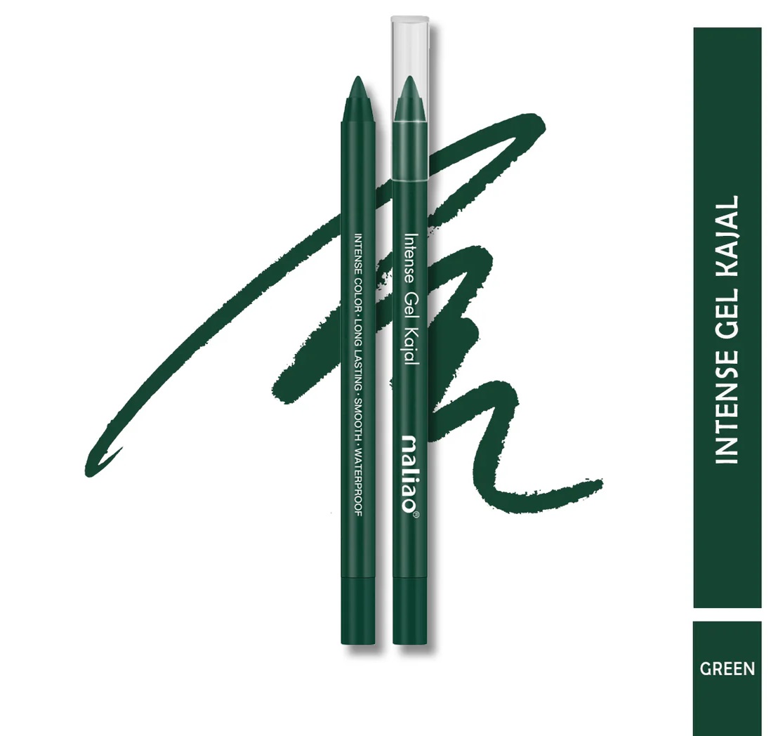 Maliao Intense Gel Kajal - Long Lasting, Smooth, Waterproof Eye Liner - Green 141