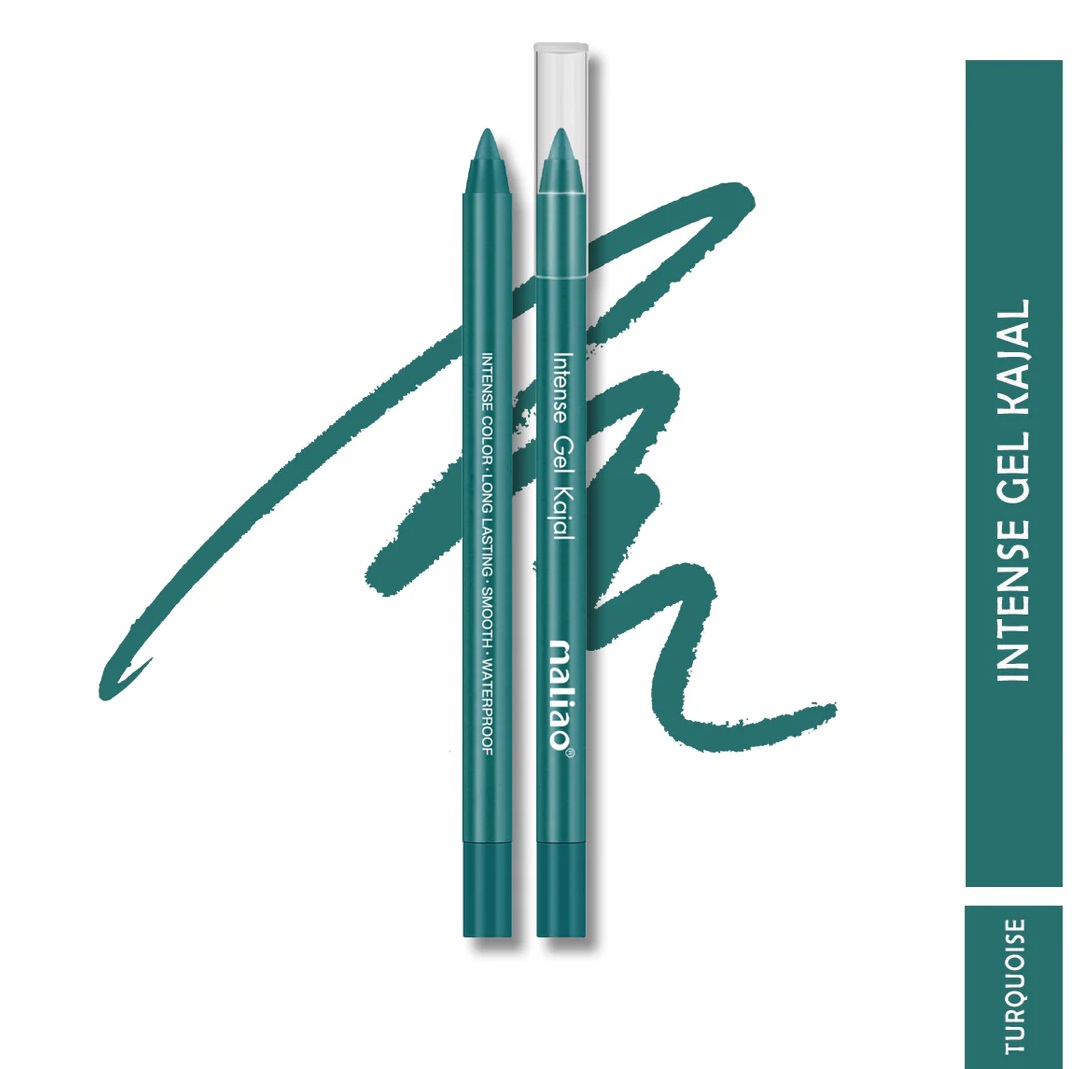 Maliao Intense Gel Kajal - Long Lasting, Smooth, Waterproof Eye Liner - Turquoise 141