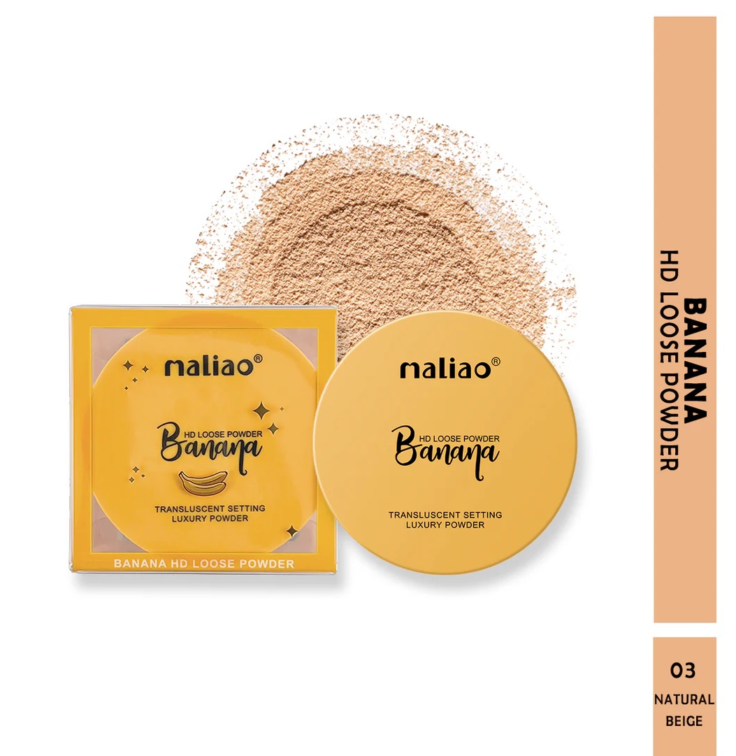 Maliao Luxury HD Banana Compact Powder - NATURAL BEIGE