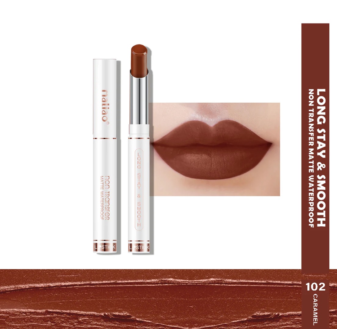 Maliao Non-Transfer Long Stay & Smooth Lipstick - 102 CARAMEL