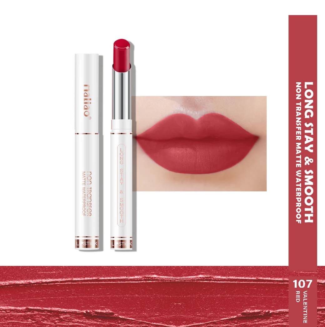 Maliao Non-Transfer Long Stay & Smooth Lipstick - 107 VALENTINE RED