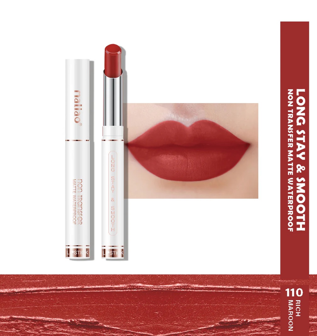 Maliao Non-Transfer Long Stay & Smooth Lipstick - 110 RICH MAROON
