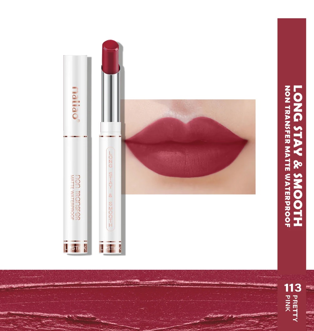 Maliao Non-Transfer Long Stay & Smooth Lipstick - 113 PRETTY PINK