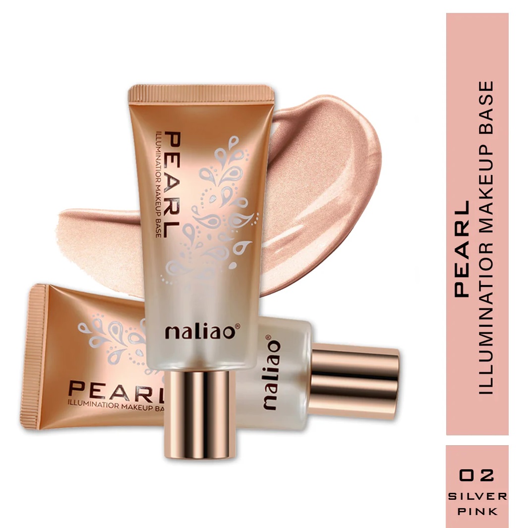 Maliao Pearl Illuminator Makeup Base - Silver Pink