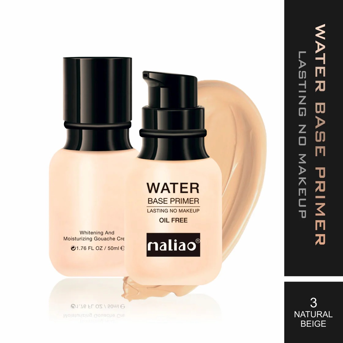 Maliao Powder-Less Liquid Oil-Free Water Base Primer - NATURAL BEIGE