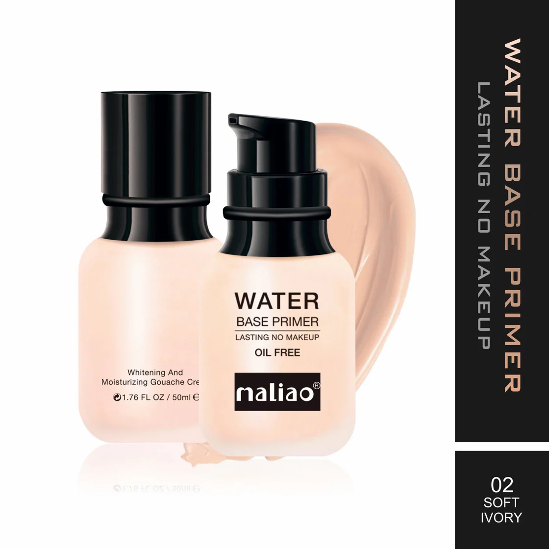 Maliao Powder-Less Liquid Oil-Free Water Base Primer - SOFT IVORY