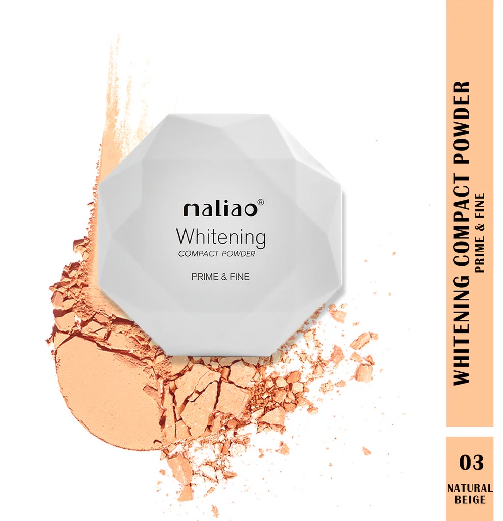 Maliao Prime & Fine Whitening Compact Powder Liquid Foundation - NATURAL BEIGE