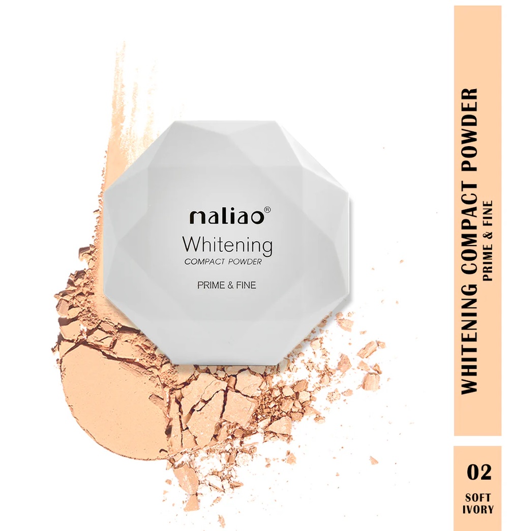 Maliao Prime & Fine Whitening Compact Powder Liquid Foundation - SOFT IVORY