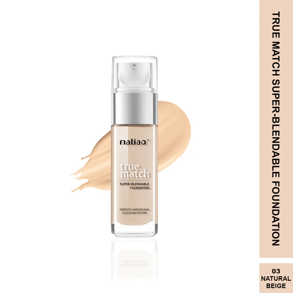Maliao True Match Super-Blendable Foundation - NATURAL BEIGE 325