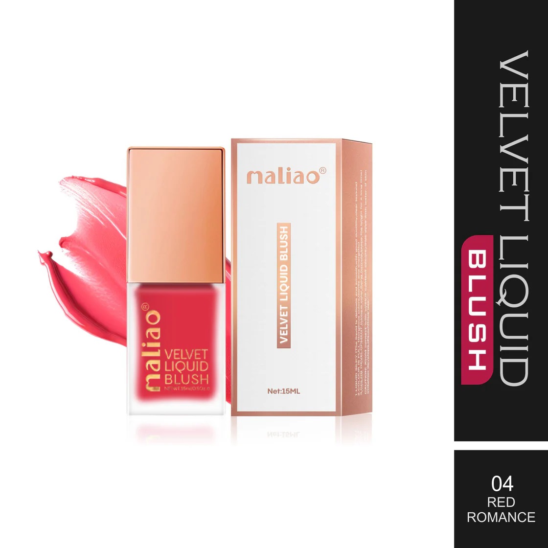 Maliao Velvet Liquid Blush - RED ROMANCE 362