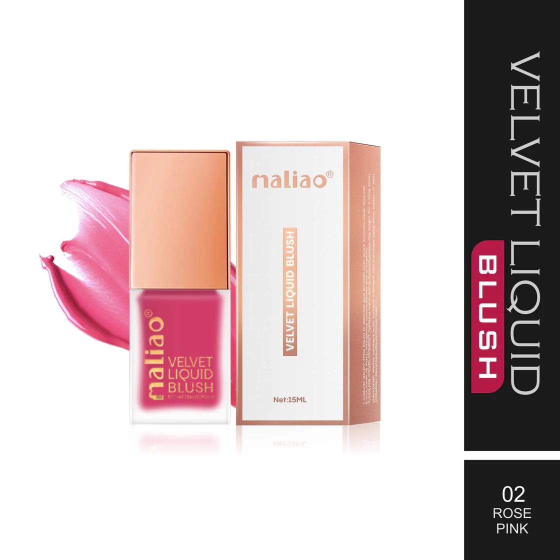 Maliao Velvet Liquid Blush - ROSE PINK 362