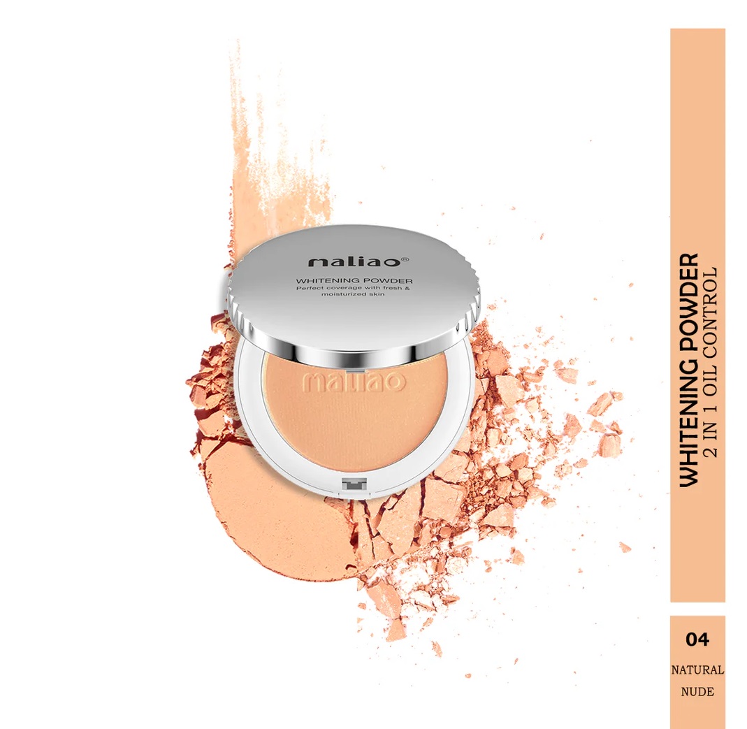 Maliao Whitening Powder 2-in-1 Oil Control Compact Powder - NATURAL NUDE