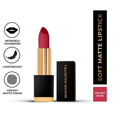 MyGlamm Manish Malhotra Soft Matte Lipstick - Velvet Wine