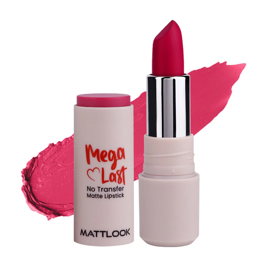 Mattlook Mega Last No Transfer Lipstick - Poppy Magenta-12