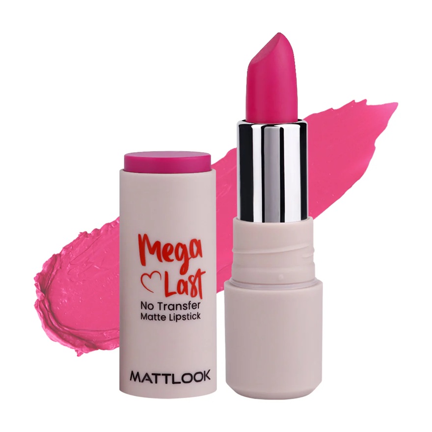 Mattlook Mega Last No Transfer Lipstick - Vibrant Fuchsia-11