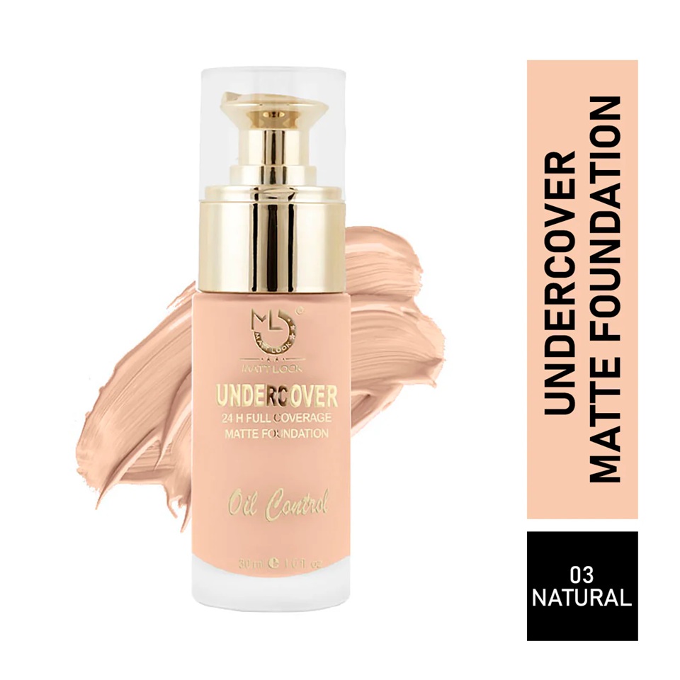 Mattlook Undercover Foundation with Light Weight Formula -  03 Natural