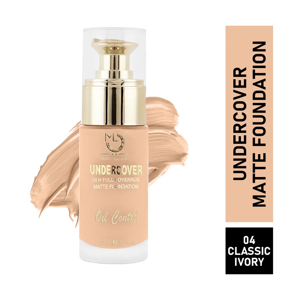 Mattlook Undercover Foundation with Light Weight Formula -  04 Classic Ivory