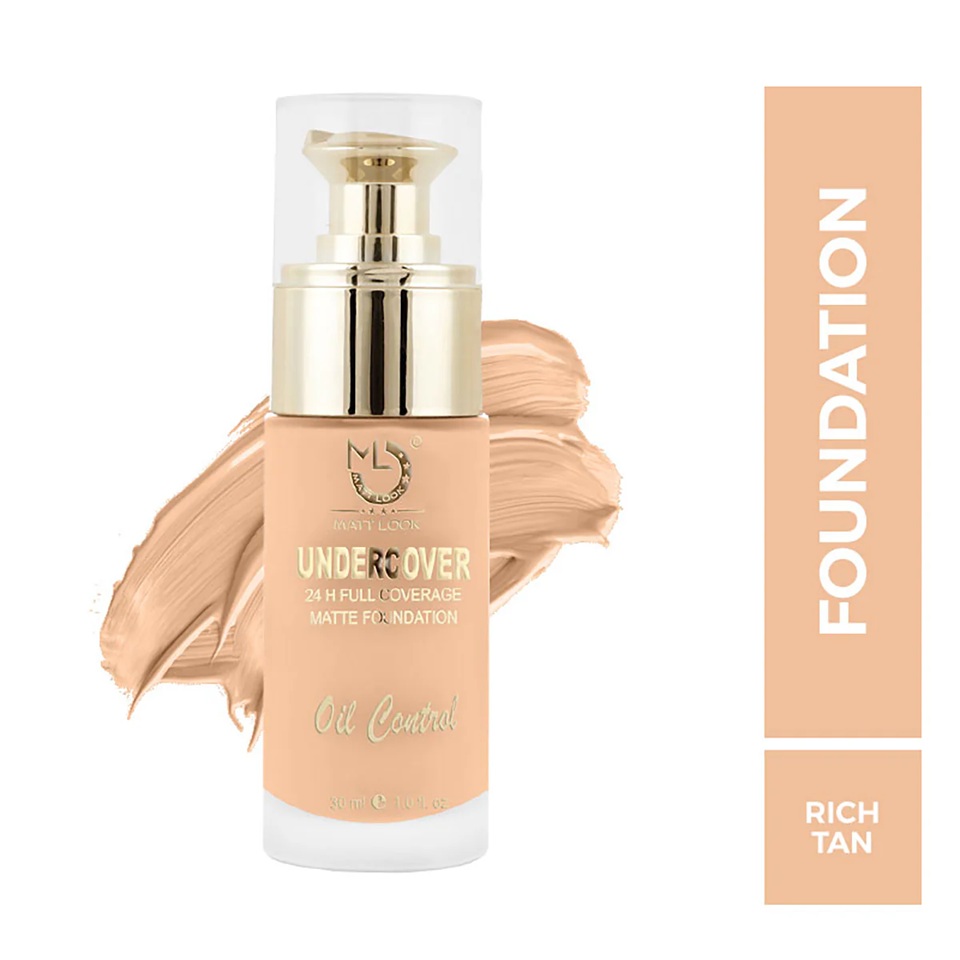 Mattlook Undercover Foundation with Light Weight Formula - Rich Tan