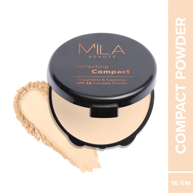Mila Beaute Matte Finish Perfecting Compact Powder with SPF15 - Natural
