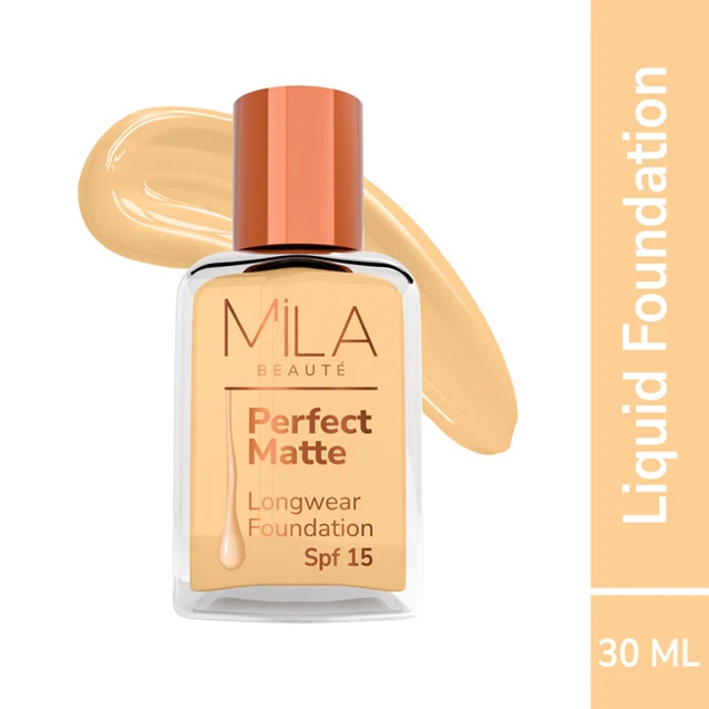 Mila Beaute Perfect Matte Water Resistant SPF15 Foundation - Natural