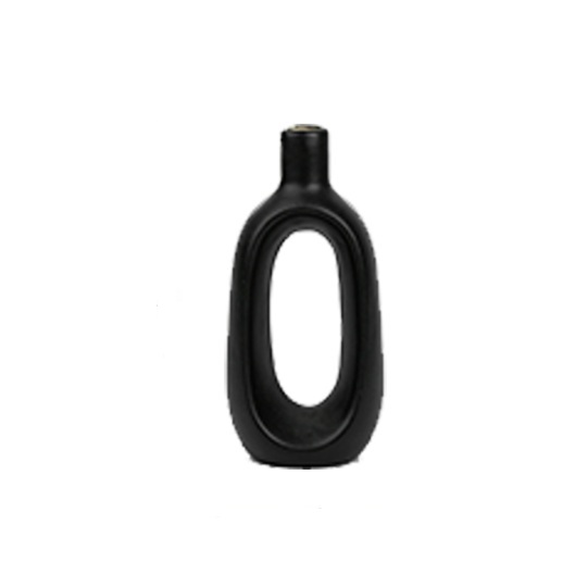 Modern Decorative Kieko Ceramic Vase (Black, M)