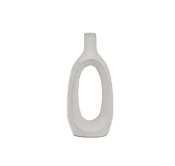 Modern Decorative Kieko Ceramic Vase (White, M)