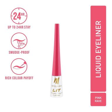 MyGlamm LIT Glossy Liquid Eyeliner - Pink Rave
