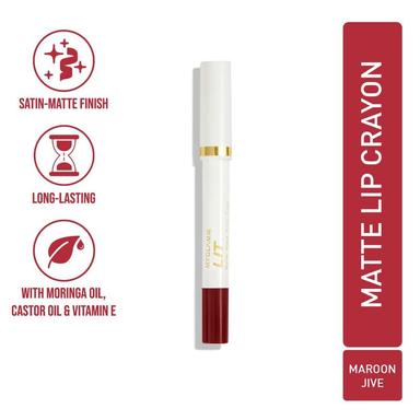 MyGlamm LIT Matte About It Lip Color- Maroon Jive