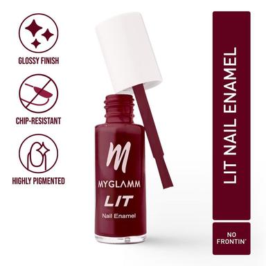 MyGlamm LIT Nail Enamel - Bold Glamm - No Frontin