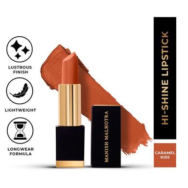 MyGlamm Manish Malhotra Hi-Shine Lipstick - Caramel Kiss