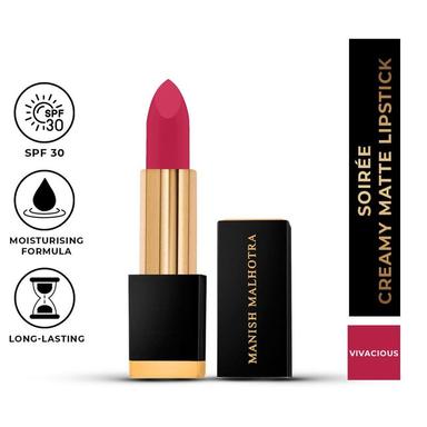 MyGlamm Manish Malhotra Soiree Creamy Matte Lipstick - Vivacious