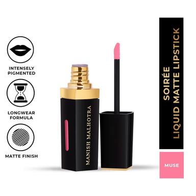 MyGlamm Manish Malhotra Soiree Liquid Matte Lipstick - Muse