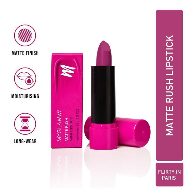 MyGlamm Matte Rush Lipstick - Flirty In Paris