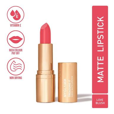 MyGlamm Treasure IT Suede Matte Lipstick Valentine Range - Love Blush