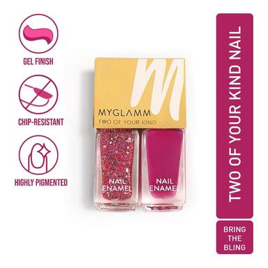 MyGlamm Two Of Your Kind Nail Enamel - Bring the Bling