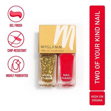 MyGlamm Two Of Your Kind Nail Enamel - High on Drama