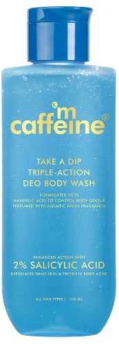mCaffeine 2% Salicylic Acid, 3-in-1 Perfume & Odour Control Body Wash