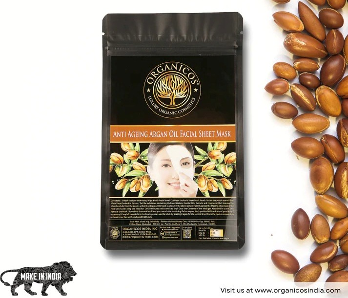 Organicos Anti Ageing Argan Oil Facial Sheet Mask