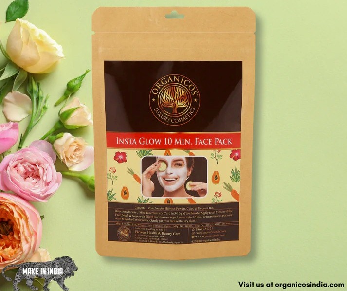 Organicos Insta Glow 10 MIN. Face Pack